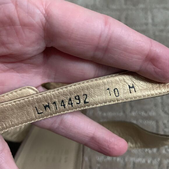 Stuart Weitzman Belflor Espadrille Wedge Sandals Ankle Strap 10M Tan Vacation - Picture 11 of 13